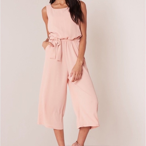 Missy Empire Sammy Black Tie Waist Jumpsuit - Picture 2 of 4